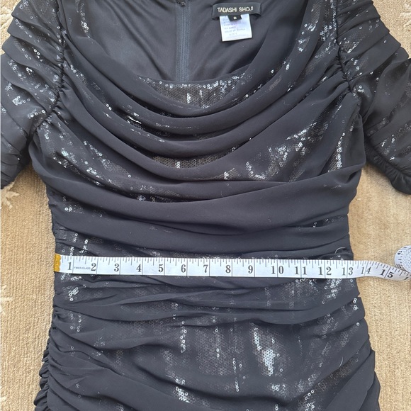 Tadashi Shoji black, sequined, and silk top - Picture 8 of 9